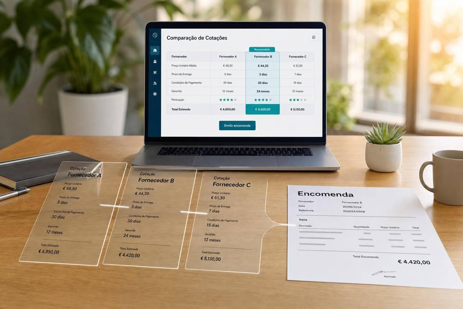 Como a IA Otimiza Cotações de Múltiplos Fornecedores