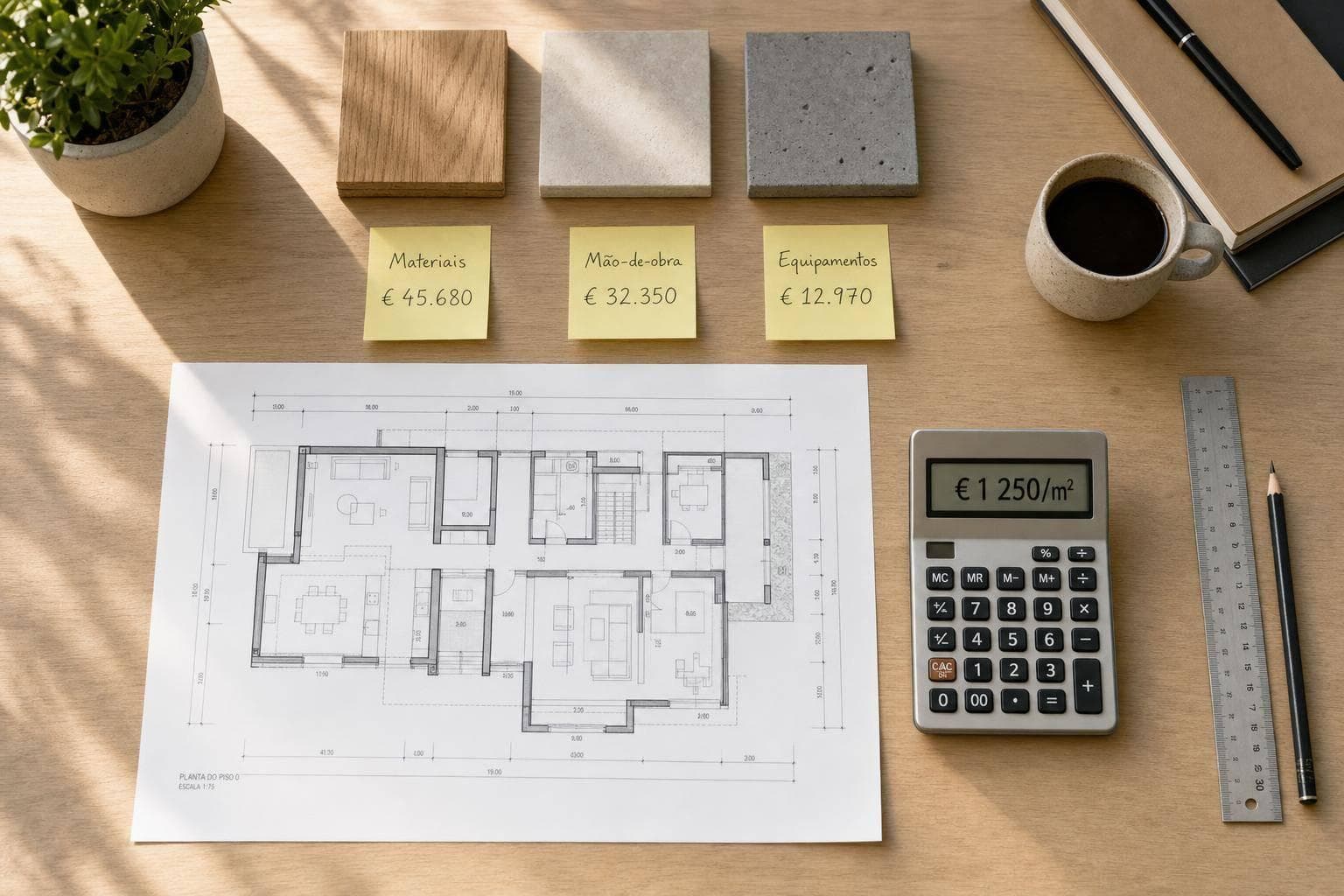 Calculadora de Custo por m² de Obra